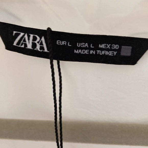 ZARA WOMAN WHITE PLEATED MIDI BELTED DRESS SIZE L REF:2298/178 NWT - Picture 3 of 12